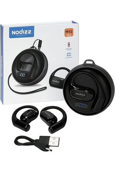 Nodizz M12 Wireless Bluetooth Earbuds &ndash; V5.4 True Wireless Earbuds with LED Battery Display