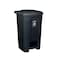 Geoplast Polypropylene Plastic Dustbin with Plastic Pedal - 30 Liters, Black