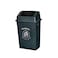Geoplast Polypropylene Plastic Swing Bin - 40 Liters, Black