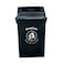 Geoplast Polypropylene Plastic Swing Bin - 60 Liters, Black