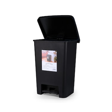 Geoplast Pedal Dustbin 50L Plastic with Lid, Large Foot Operated Garbage Bin, Heavy Duty Waste Dustbin for Kitchen, Office &amp; Commercial Use, Hygienic Odor Control Trash Can