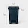 Geoplast Pedal Dustbin 20L Plastic with Lid, Foot Operated Waste Bin, Durable Garbage Dustbin for Kitchen, Bathroom &amp; Office, Hygienic Covered Trash Can, Compact Home Use