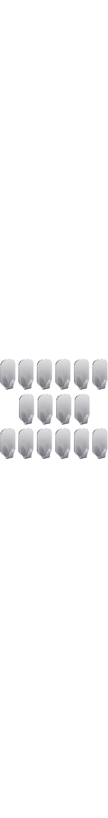 Ma Fra Labkiss 3 M Adhesive, Super Power Heavy Duty J, Drill, NO Mark, Waterproof, Wall Mount Hooks for Coat Towel Robe Key, Design for Hotel Bedroom Bathroom Kitchen Cabinet Shower, 16 Pack, Wide