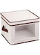 Honey-Can-Do SFT-02063 Natural Canvas Soft Storage Box, Medium Window Box 12x12