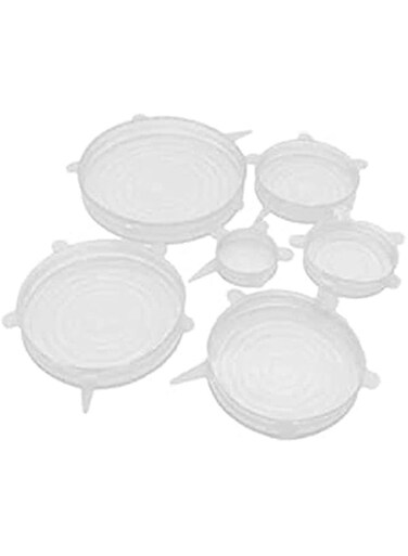 Dubai Gallery Stretch Silicone Lids Airtight Food Storage Covers Clear