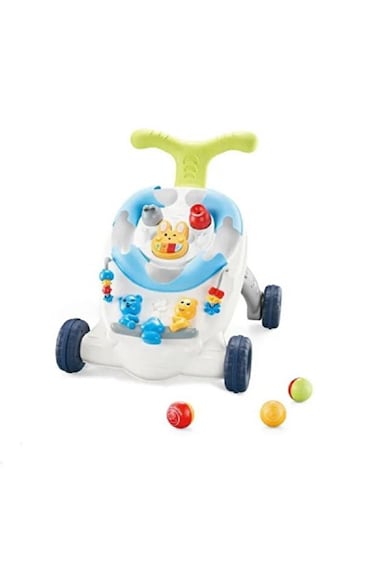 Youleen Multifunctional Radish Baby Walker 9 Months+, 2-in-1 Sit-to-Stand Learning Activity Center with Adjustable Speed, Anti-Rollover Safety Design, and Removable Musical Toy Panel for Infants