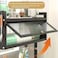 Heavy Duty Over The Sink Dish Drying, 3 Tier Metal Over The Counter Dish Drying Rack with Dust-Proof Cabinet, Height Large Drainer with Utensil Holder for Kitchen