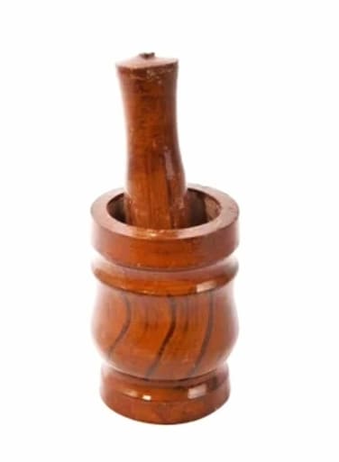 باي موماز تشويس - وعاء هاون ومدقة خشبي بني