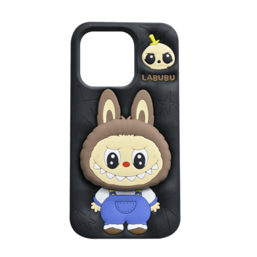 LABUBU SILICONE COVER IPHONE 13/14/15 PRO BLACK