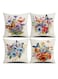 Flowers and Butterfly Print Decorative Throw Pillows Covers Soft Square Pillow Case Plush Cushion Cover for Sofa Bedroom 20"x20