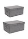JANNAH Foldable Storage Box Organizer With Cover set Clothes Storage Box With Lids (Style - A)