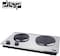 Dsp double electric cooker 1000w &amp; 1500w kd4047 silver
