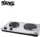 Dsp double electric cooker 1000w &amp; 1500w kd4047 silver