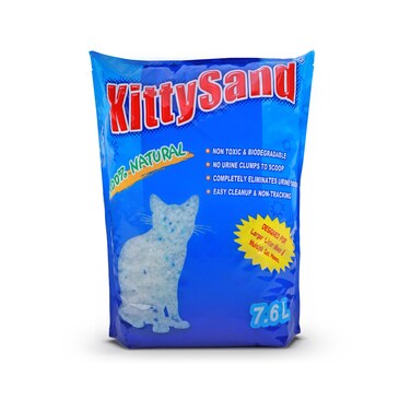 KittySand 100% Natural Silica Crystal Premium Quality, Odor Control, Low Dust Cat Litter 7.6L