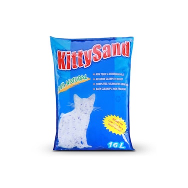 KittySand 100% Natural Silica Crystal Premium Quality, Odor Control, Low Dust Cat Litter 16L