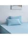HOME SS25 Arctic Cool 3Pcs King Fitted Sheet Set - Blue, 180x200+30 cm - Soft 100% Polyester Bedding For Ultimate Comfort and Style