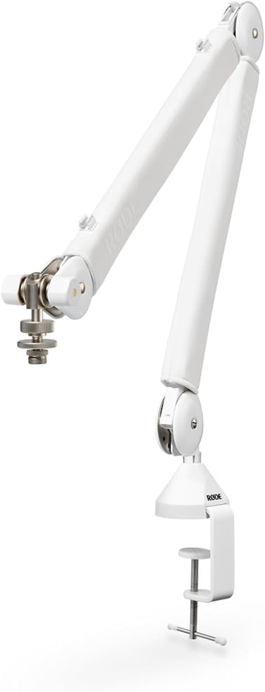 R&Oslash;DE PSA1+ Professional Studio Arm with Spring Damping and Cable Management (White)