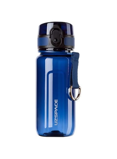 Uzspace 6017 Tritan Plastic Water Bottle, 350 ml Capacity, Blue