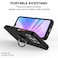 
Case for Honor X6b Case Cover Metal Ring Holder Grip Kickstand Car Magnetic Mount Shockproof Matte Hard Back Bumper Case for Samsung Honor X6B 2024 (Black)