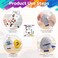 55pcs Rock Painting Kit for Kids - DIY Arts and Crafts Set for Girls, Boys- Fun Outdoor Activities w/6 Stones, 4 Painted Wood, 12 Acrylic Paints, 2 Brushes, 16 Googly Eyes