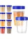 NimbusNote 10 Pack 4oz Salad Dressing Container to Go, Small Containers with Lids, Leakproof Condiment Containers with Screw Lids, Reusable Stackable Plastic Dip Sauce Containers