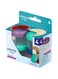 Sistema Dressing To Go Containers Set of 4, Pink, Green, Purple &amp; Blue - H3.74 x W1.89 x D 2.79 inches