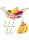 Hanging Fruit Hammock, Fruit Basket, Fruit Storage Space Saving, Fruit Rack Net, With Hooks Suitable For Kitchen Cabinets