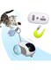 Necomi Remote Control Cat Toy, Upgraded Interactive Chase Cat Toys for Indoor Cats, Smart Cat Toy Car with Feathers, Cat Mouse Toys, rc Interactive Cat Toy Self Play, USB Rechargeable(Blue)