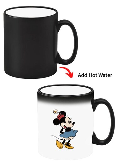 Color Changing Heat Sensitive Ceramic Mug, Image Revealed When HOT Liquid is Added! Minnie