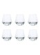 6-Piece Hexagonal Low Glass Water Cup Clear