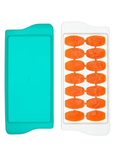 OXO Tot Baby Food Freezer Tray With Protective Cover - Teal