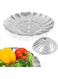 SWIUKPHE Stainless Steel Veggie Steamer Basket, Expandable, Fits 5.4" to 9.2" Pots, Silver, Round
