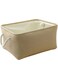 Benting Decorative Basket Rectangular Small Storage Basket - Stylish Fabric Storage Bin Organizer with Handles for Clothes Storage (Beige,L：41 * 32 * 20cm)