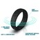 SH100 5.7mm Wide Silicone Ring Glitter Couple Ring No.6(Black Flash Red)