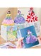 ECVV Creative Puzzle Puncture Painting Kit, Poke Fabric Art Puzzle Puncture Painting Book for Girls Aged 4 5 6 7 8 9 10 11 12, Watercolor Painting + Poke Art + Scratch Fun+ Dress-up Game