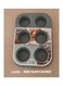 6 Cup Muffin Pan Grey Marble 26.5cm