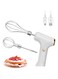 NALACAL Electric Whisk with 2 Detachable Whisks, USB Rechargeable Hand Wireless Portable Egg Beater with 3 Speed Modes for Eggs Milkshake Cream Butter Baby Food, for Kitchen Camping Gifts White