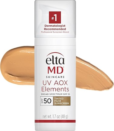 EltaMD UV Elements Moisturizing Physical Tinted Facial Sunscreen SPF 50  For All Skin Types &amp; Post-Procedure Skin.