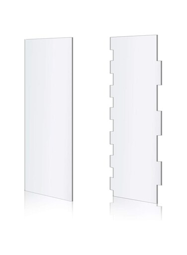 Umsole Clear Acrylic Cake Scraper Smoother Stripes Cake Decorating Comb 9.45 Inch Edge Side Cake Scraper Frosting Combs for Cream Cakes Smooth Decoration,2 Styles