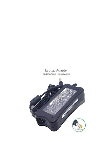 US Plug AC Adapter 19V 3.42A 65W for Lenovo Notebook, Output Tips: 5.5 x 2.5mm