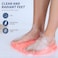 Pack of 2 Shower Foot Scrubber Mat Back Washer Back Exfoliating Bath Wash Pad Wall Mounted Slip Suction Cups Foot Scrubber for Use in Shower Cups Foot Cleaner for Men and Women" Pink