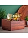 Brick Brown &reg; Premium Handcrafted Wooden Spoon stand for kitchen   cutlery holder for dining table   wooden caddy storage organiser stand with 5 section Mahogany Finish(8.75x6x4.5 inch)