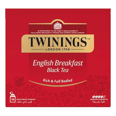 Twinings Goldline English Breakfast Black Tea 50 Tea Bags