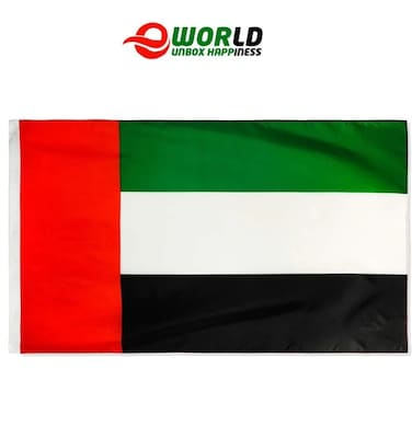 UAE Flag for Celebration &ndash; Large 150 x 300 cm Flag for National Day, Home, Office &amp; Event Decorations Indoor &amp; Outdoor Use