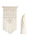 Aakriti Gallery Macrame wall hanging natural colored Boho wall hanging, beautifully designed with hand made raw cotton thread with soft wood as a base (Boho - Natural)
