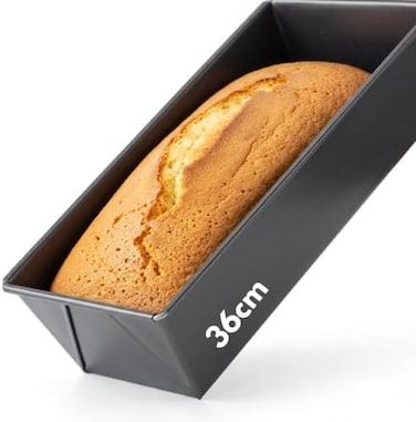 36cm Non-Stick Loaf Pan for Baking Bread &amp; Cake &ndash; Heavy Duty Carbon Steel Rectangular Bread Tin, Easy Release, Oven Safe Bakeware Mold, Durable Baking Tray for Home &amp; Professional Use