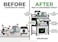 Microwave Stand with Enclosed Cabinet Doors   Dustproof Kitchen Countertop Shelf Organizer   Multi-Tier Storage Rack for Oven, Seasonings, Dishes &amp; Small Appliances