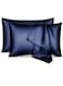 Silk Satin Pillowcase for Hair and Skin Queen - Blue Silk Pillowcase 2 Pack 76L x 51W CM (20x30 Inches) - Satin Pillow Cases Set of 2 with Envelope Closure (2pcs Blue)