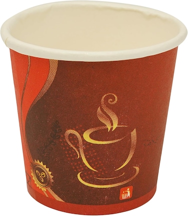 IDEAL PACK - PAPER CUP 4 OZ - DISPOSABLE PAPER CUP Pack of 50 PCS, RED
