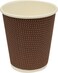 IDEAL PACK Ripple Paper Cup with Lid, 8oz, Pack of 25pcs, Chocolate &amp; Black